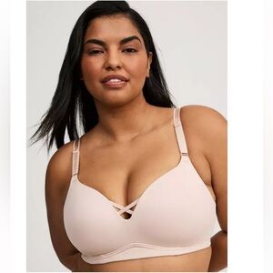 Torrid Size 44C Rose Dust Dream Wire-Free Push-Up Bra NWT